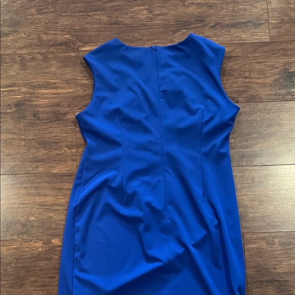 DKNY Cobalt Blue Mini Dress with Shoulder Buttons - Picture 5 of 5